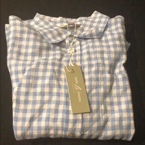 Little Linens gingham button down shirt